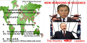 The sleeve to The World's Worst Leaders EP by New Horizons In Violence